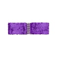 thumbnail image 1 of INSPIRE CHIC Ladies Sequins Decor Metal Interlocking Buckles Elastic Waist Belt One Size Purple, 1 of 6
