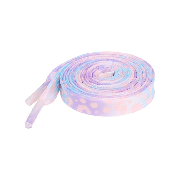 INSPIRE CHIC Leopard Shoelaces Multicolor Tie Dye Gradient Shoelace Flat Shoe Strings for Sports Sneakers 2 Pairs Light Pink 90cm/35.4"