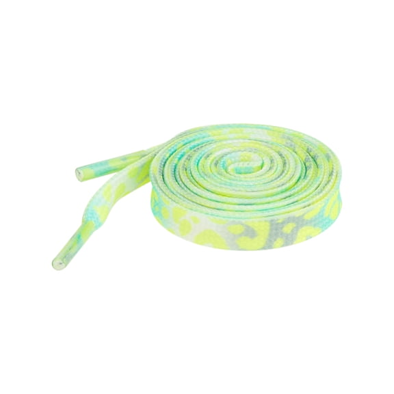 INSPIRE CHIC Leopard Shoelaces Multicolor Tie Dye Gradient Shoelace Flat Shoe Strings for Sports Sneakers 2 Pairs Yellow 90cm/35.4"