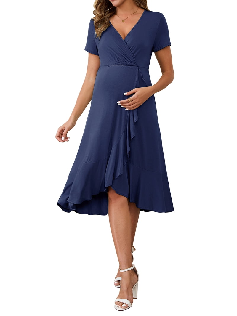 cocktail dresses for pregnant women CYCLAMEN Mesh Maternity Dress Wedding Guest Baby Shower Pregnancy Shoot Fall Pastel Floral Ruched, Blue, S at Amazon Women's Clothing store with show through lace above the bust Club L London Black Ruched