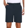 thumbnail image 1 of INSPIRE CHIC Men's Above Knee with Pockets Mid Waisted Formal Shorts 32 Dark Blue, 1 of 6