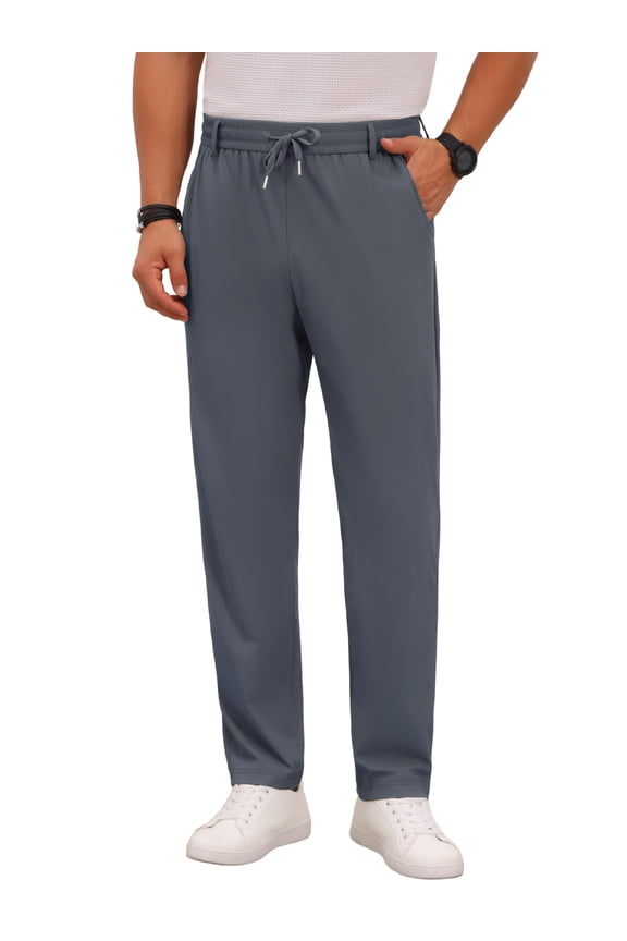 Men's Athletic Sweatpants Lightweight Quick Dry Mesh Workout Pants 32 Dark Gray