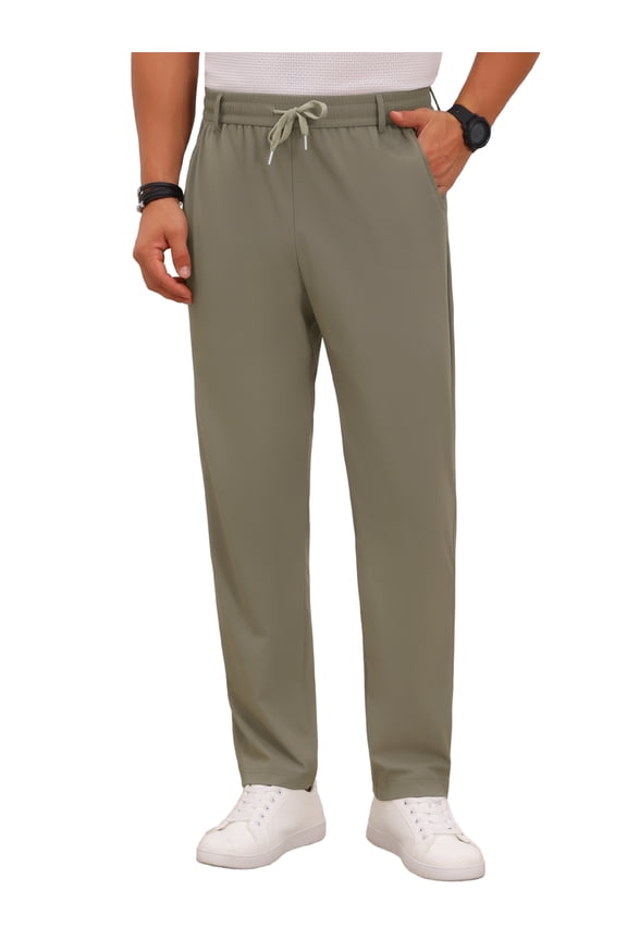Men's Athletic Sweatpants Lightweight Quick Dry Mesh Workout Pants 32 Light Gray