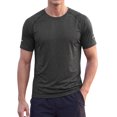 thumbnail image 1 of INSPIRE CHIC Men's Athletic T-Shirt Short Sleeve Crew Neck Running T-Shirts M Black, 1 of 5