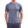 thumbnail image 1 of INSPIRE CHIC Men's Athletic T-Shirt Short Sleeve Crew Neck Running T-Shirts M Dark Gray, 1 of 5