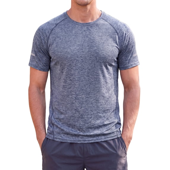 INSPIRE CHIC Men's Athletic T-Shirt Short Sleeve Crew Neck Running T-Shirts M Dark Gray