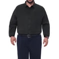 thumbnail image 1 of INSPIRE CHIC Men's Big & Tall Long Sleeve Button Down Formal Shirt with Chest Pocket XL Black, 1 of 5