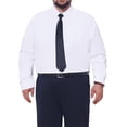 thumbnail image 1 of INSPIRE CHIC Men's Big & Tall Long Sleeve Button Down Formal Shirt with Chest Pocket XL White, 1 of 5