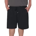 thumbnail image 1 of INSPIRE CHIC Men's Big & Tall Zipper Pockets Above Knee Drawstring Waist Sport Short Pants XL Black, 1 of 5
