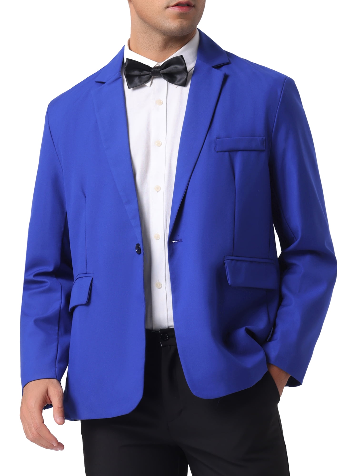 INSPIRE CHIC Men's Business Regular Fit Notch Lapel Single Formal ...
