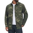 thumbnail image 1 of INSPIRE CHIC  Men's Shirt Camo Pattern Button Down Chest Pockets Long Sleeve Casual Shirt  L Olive Green, 1 of 5
