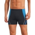 thumbnail image 1 of INSPIRE CHIC Men's Color Block Swimwear Adjustable Drawstring Pool Swimming Shorts 28 Blue, 1 of 4