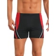 thumbnail image 1 of INSPIRE CHIC Men's Color Block Swimwear Adjustable Drawstring Pool Swimming Shorts 28 Red, 1 of 4