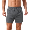 thumbnail image 1 of INSPIRE CHIC Men's Comfortable Breathable Cotton Mid-Waisted Striped Boxer Shorts 30 Dark Gray, 1 of 5