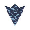 thumbnail image 1 of INSPIRE CHIC Men's Feather Pocket Square Soft Solid Handkerchief with Embroidered Edge Navy Blue One Size, 1 of 4