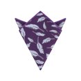 thumbnail image 1 of INSPIRE CHIC Men's Feather Pocket Square Soft Solid Handkerchief with Embroidered Edge Purple One Size, 1 of 4