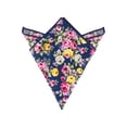 thumbnail image 1 of INSPIRE CHIC Men's Floral Pocket Square Flower Printed Handkerchiefs with Colored Trim for Wedding Party Navy Blue One Size, 1 of 4