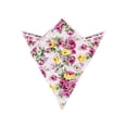 thumbnail image 1 of INSPIRE CHIC Men's Floral Pocket Square Flower Printed Handkerchiefs with Colored Trim for Wedding Party White Red One Size, 1 of 4