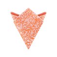 thumbnail image 1 of INSPIRE CHIC Men's Floral Pocket Square Leaf Twist Pattern Handkerchiefs with Trim for Wedding Party Orange One Size, 1 of 4