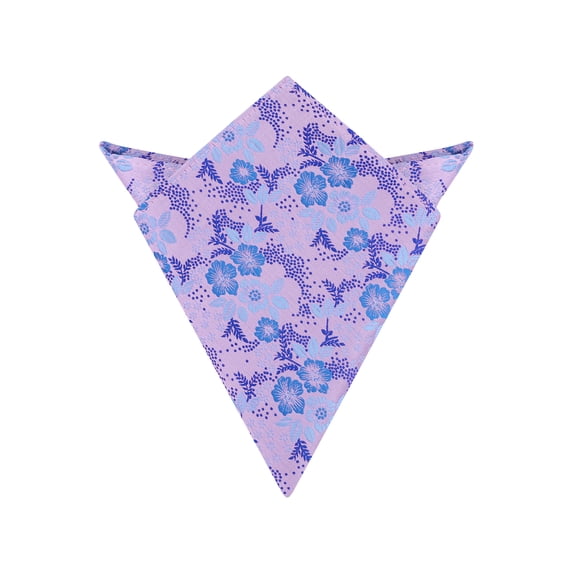 INSPIRE CHIC Men's Floral Pocket Squares Spring Colorful Flower Pattern Handkerchief for Men Dusty Purple One Size