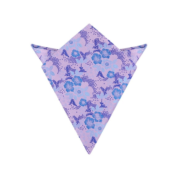INSPIRE CHIC Men's Floral Pocket Squares Spring Colorful Flower Pattern Handkerchief for Men Dusty Purple One Size