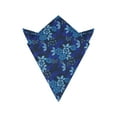 thumbnail image 1 of INSPIRE CHIC Men's Floral Pocket Squares Spring Colorful Flower Pattern Handkerchief for Men Navy Blue One Size, 1 of 4