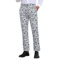 thumbnail image 1 of INSPIRE CHIC Men's Formal Night Out Animal Print Leopard Dress Pants 34 Black White, 1 of 6
