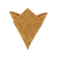 thumbnail image 1 of INSPIRE CHIC Men's Leaves Pocket Square Embroidered Handkerchiefs with Trim Brown One Size, 1 of 4