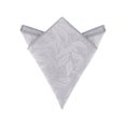 thumbnail image 1 of INSPIRE CHIC Men's Leaves Pocket Square Embroidered Handkerchiefs with Trim Silver One Size, 1 of 4