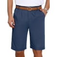 thumbnail image 1 of INSPIRE CHIC Men's Linen Pleated with Pockets Above Knee Casual Shorts 38 Dark Blue, 1 of 6