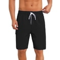 thumbnail image 1 of INSPIRE CHIC Men's Multiple Pockets Drawstring Waist Summer Board Shorts 30 Black, 1 of 4