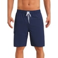 thumbnail image 1 of INSPIRE CHIC Men's Multiple Pockets Drawstring Waist Summer Board Shorts 32 Dark Blue, 1 of 4