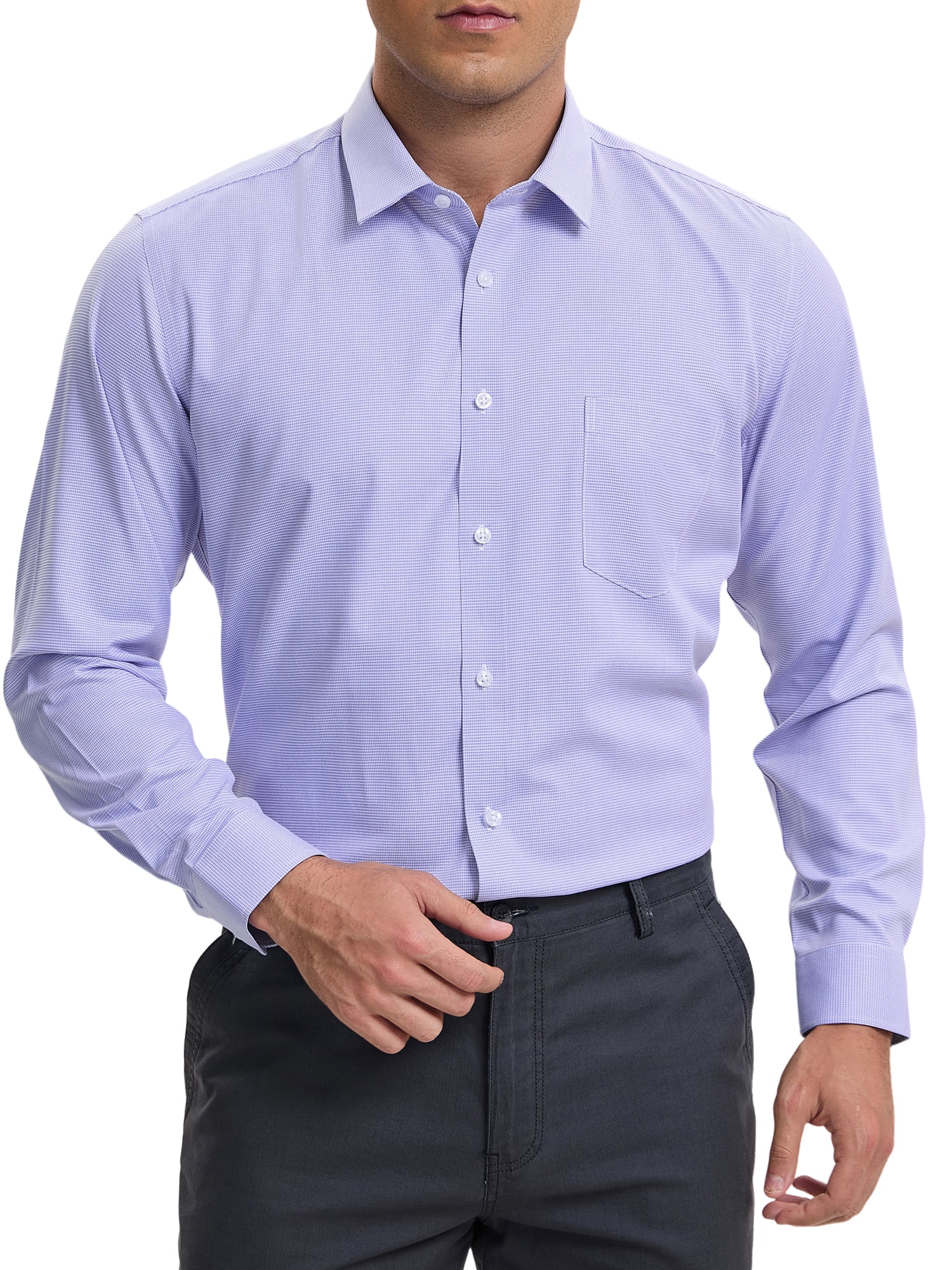 men's light purple dress shirt Men's Lilac Long Sleeve Dress Shirt 21.5 37/38 / Lilac