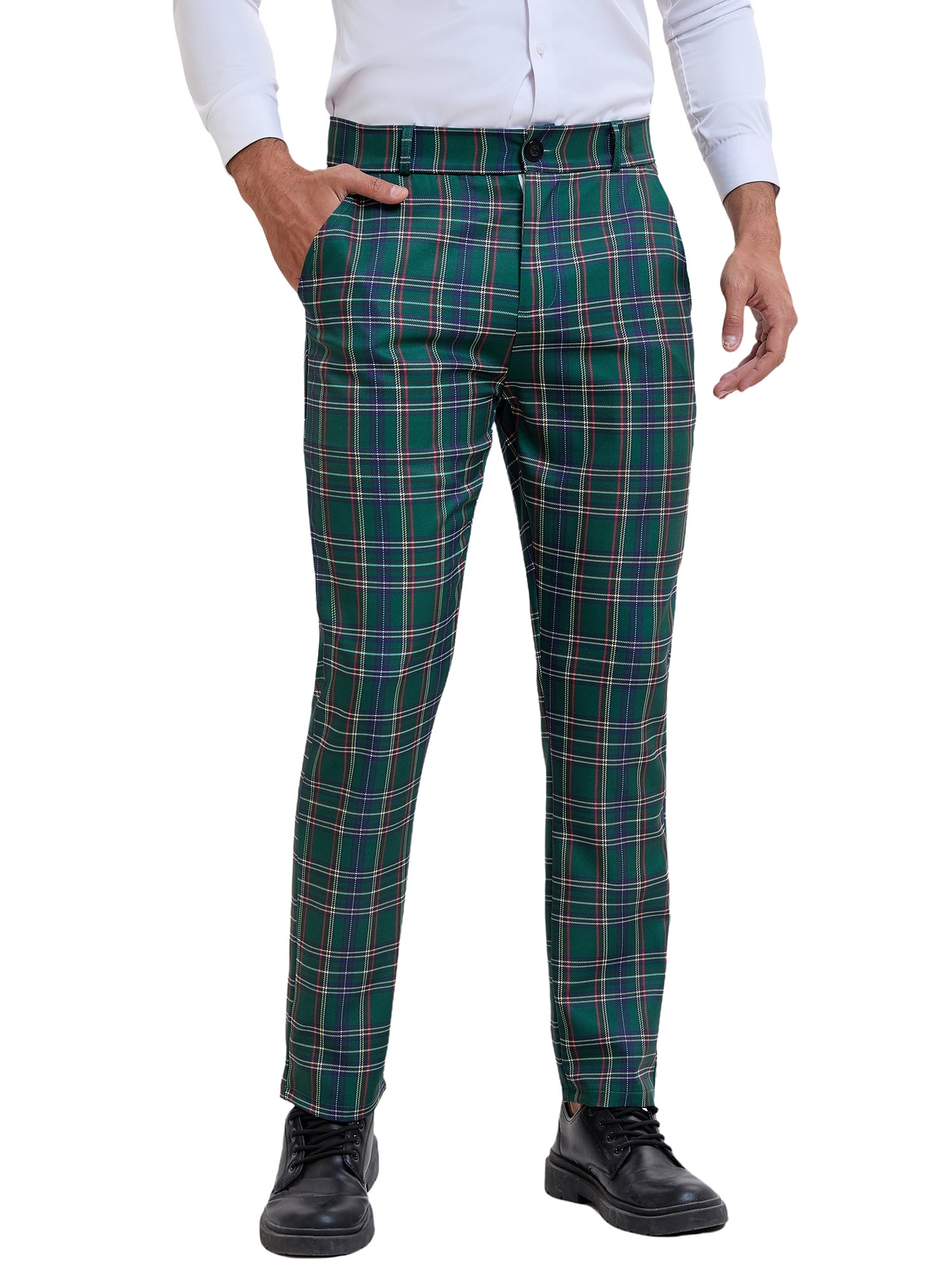 Cool Green Plaid Pants Mens Pictures