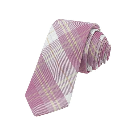 INSPIRE CHIC Men's Plaid Woven Self-tied Necktie Striped Skinny 2.8" Jacquard for College Graduation Campus Gatherings One Size Color-2