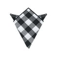 thumbnail image 1 of INSPIRE CHIC Men's Pocket Squares Checkered Handkerchiefs Buffalo Plaid for Wedding Party Black White One Size, 1 of 4