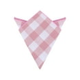 thumbnail image 1 of INSPIRE CHIC Men's Pocket Squares Checkered Handkerchiefs Buffalo Plaid for Wedding Party Pink White One Size, 1 of 4