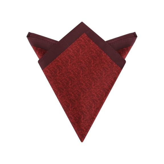 INSPIRE CHIC Men's Pocket Squares Contrast Color Silky Solid Color Edge Handkerchiefs for Wedding Party One Size Dark Red