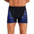 thumbnail image 1 of INSPIRE CHIC Men's Printed Stretch Waist Summer Surfing Swimming Shorts 30 Royal Blue, 1 of 4