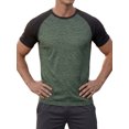 thumbnail image 1 of INSPIRE CHIC Men's Raglan T-Shirt Short Sleeve Crewneck Casual Baseball T-Shirts M Olive Green, 1 of 6