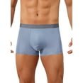 thumbnail image 1 of INSPIRE CHIC Men's Solid Color Elastic Waistband Lightweight Breathable Boxer Brief 32 Light Blue, 1 of 5