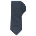 thumbnail image 1 of INSPIRE CHIC Men's Solid Denim Self-tied Necktie Skinny Narrow Slim 2.4" for Wedding Business Casual One Size Dark Blue, 1 of 5