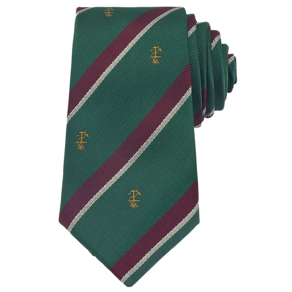 INSPIRE CHIC Men's Stripe Print Self-Tied Necktie Crown Flowers and Anchor for Graduation School Uniform College One Size Style-10