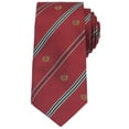thumbnail image 1 of INSPIRE CHIC Men's Stripe Print Self-Tied Necktie Crown Flowers and Anchor for Graduation School Uniform College One Size Style-4, 1 of 5