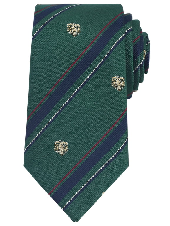 Men's Halloween Stripe Print Self-Tied Necktie Crown Flowers and Anchor for Graduation School Uniform College One Size Style-5