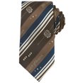 thumbnail image 1 of INSPIRE CHIC Men's Stripe Print Self-Tied Necktie Crown Flowers and Anchor for Graduation School Uniform College One Size Style-9, 1 of 5