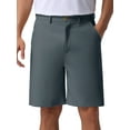 thumbnail image 1 of INSPIRE CHIC Men's Summer Solid Color Lightweight Mid-Rise Classic Chino Shorts 30 Gray, 1 of 5