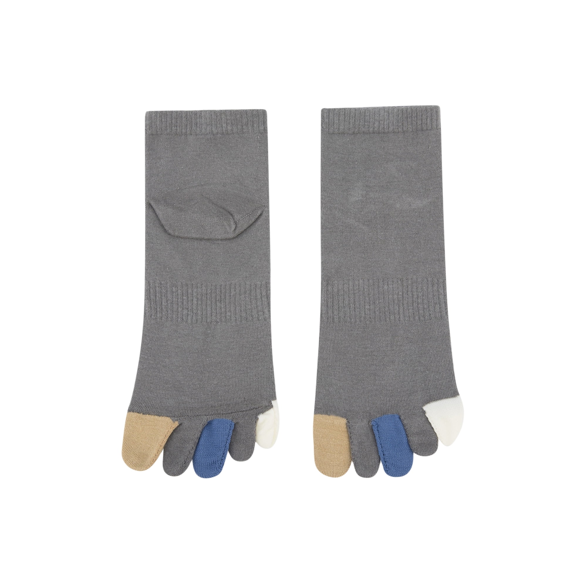INSPIRE CHIC Men's Toe Socks Breathable Cotton Ankle Sock with Colorful ...