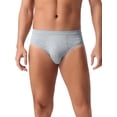 thumbnail image 1 of INSPIRE CHIC Men's Underwear Solid Color Elastic Waist Soft Comfortable Briefs 36 Light Gray, 1 of 5