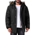 thumbnail image 1 of INSPIRE CHIC Men's Winter Warm Coat Fleece Lined Thicken Hooded Parka Jacket M Black, 1 of 6